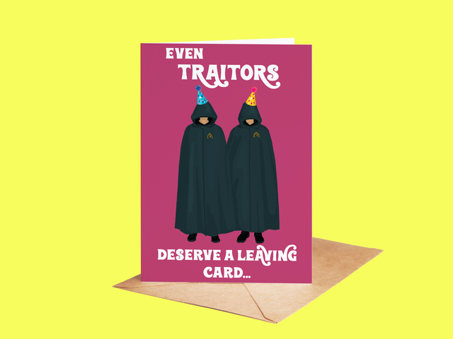 The Traitors Leaving Card