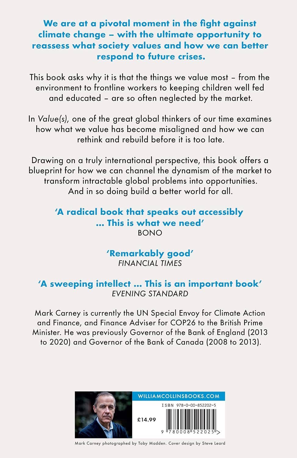 Value(s): Climate, Credit, Covid and How We Focus on What Matters by Mark Carney