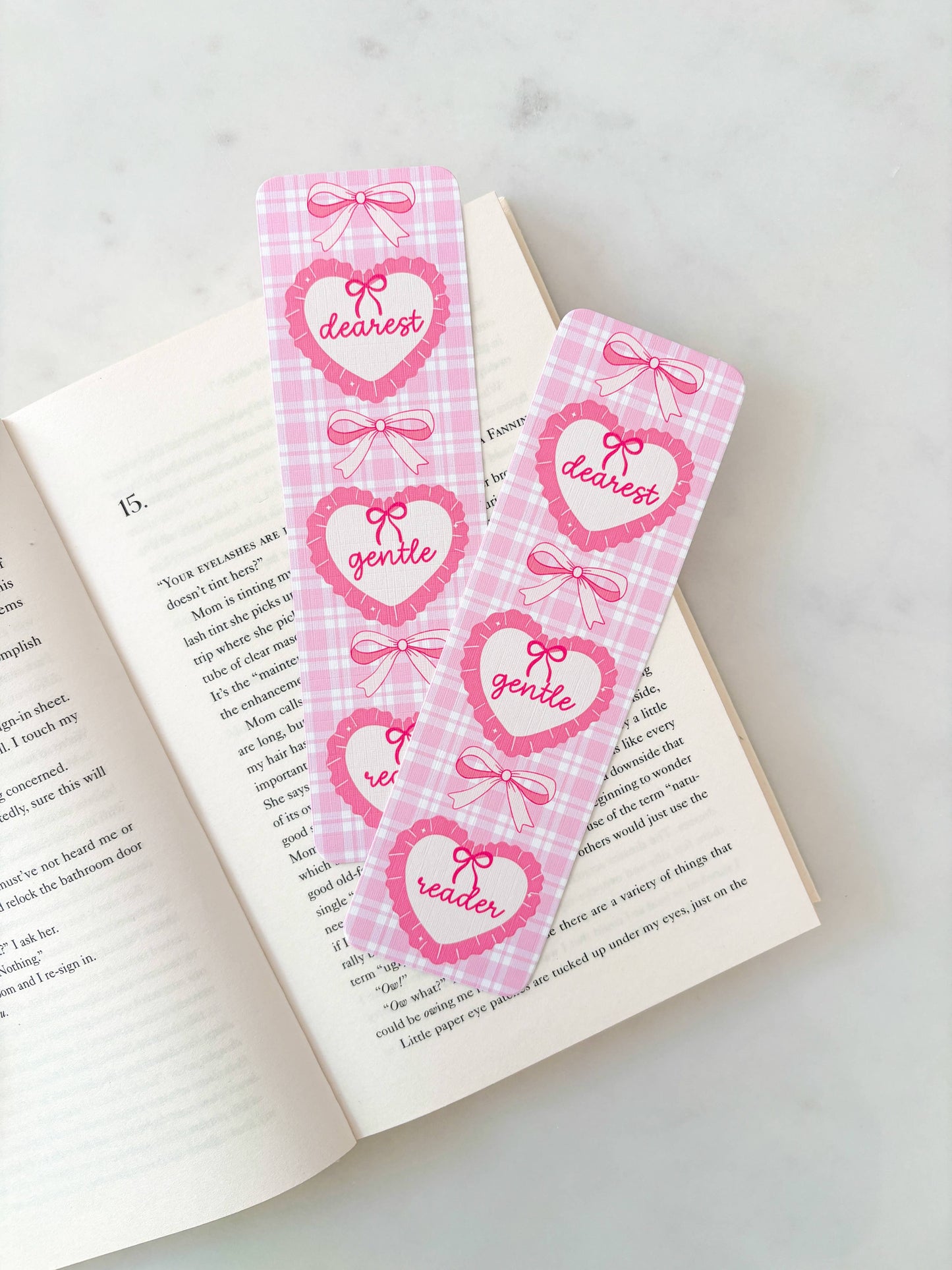 Dear Gentle Reader Hearts Bookmark