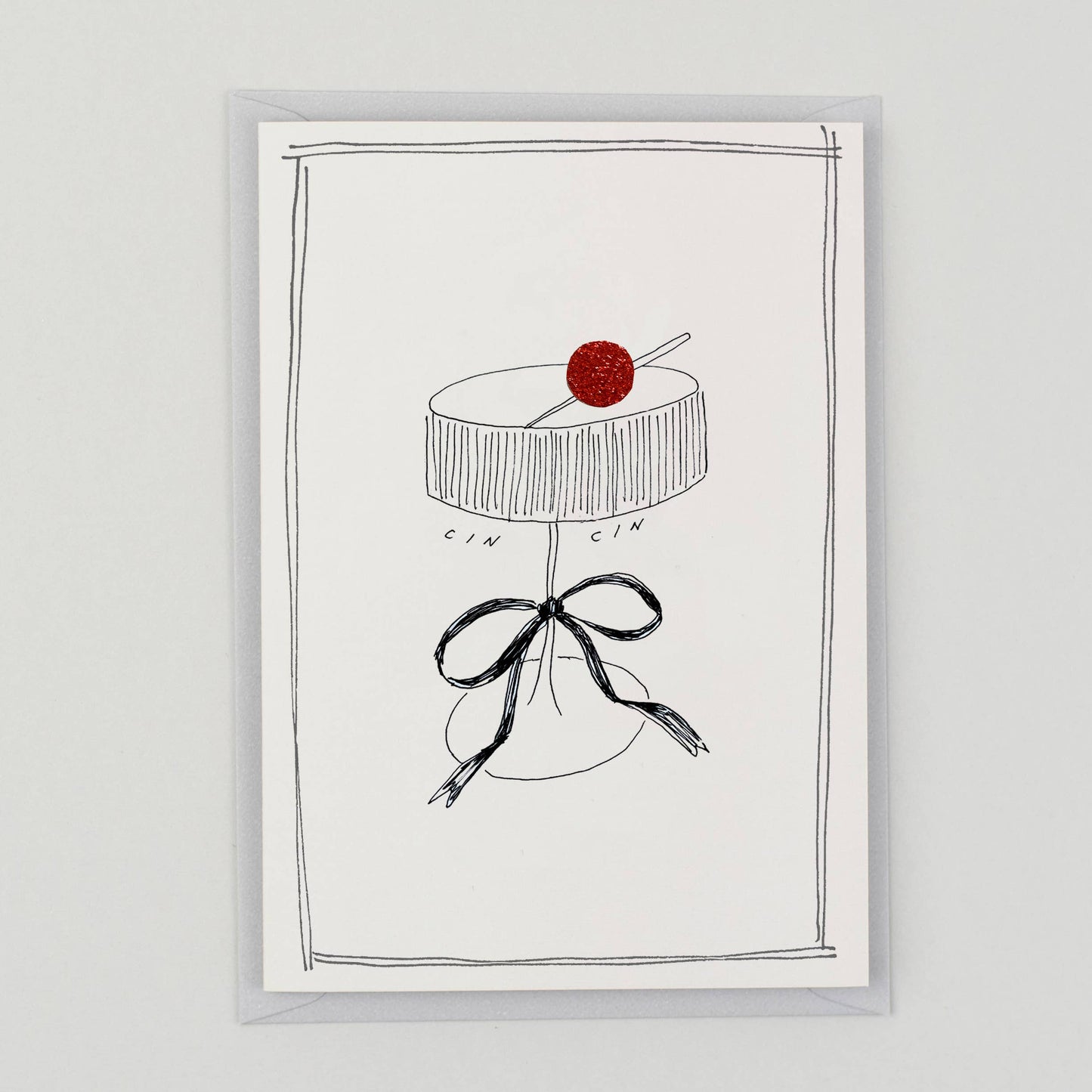 Cin Cin - Hand Finished Birthday Greeting Card