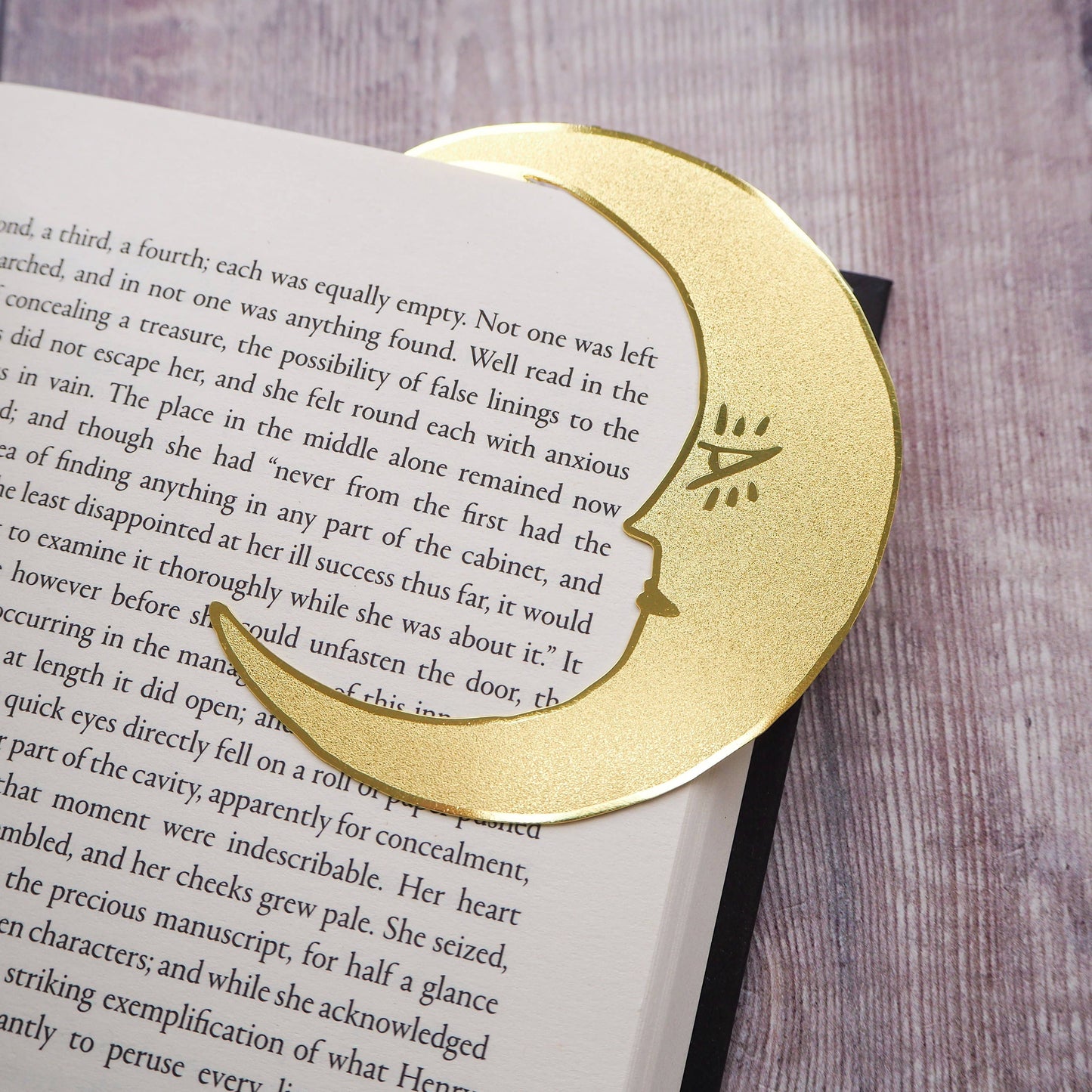 Midnight Readers Club Brass Bookmark