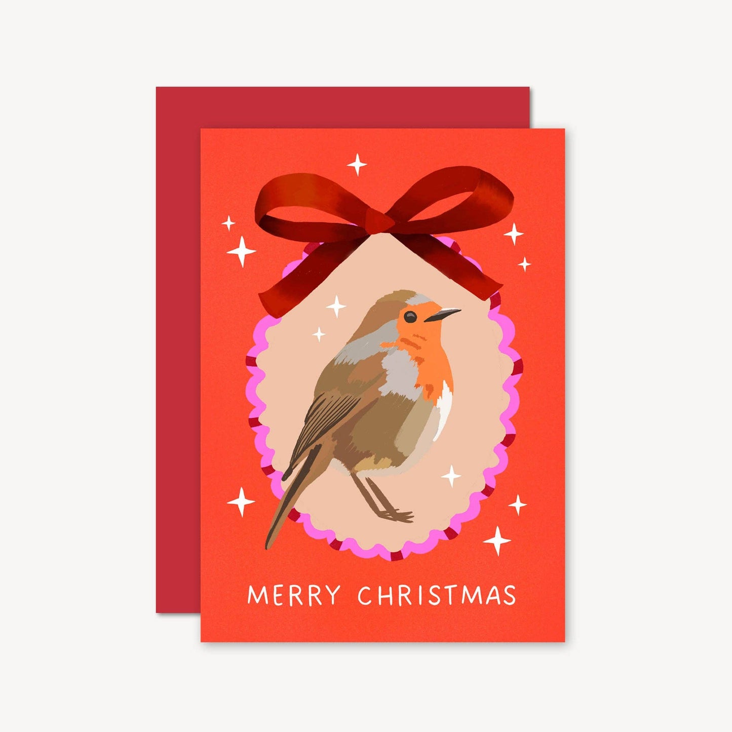 Robin "Merry Christmas" Card | Hand Drawn Illustrated