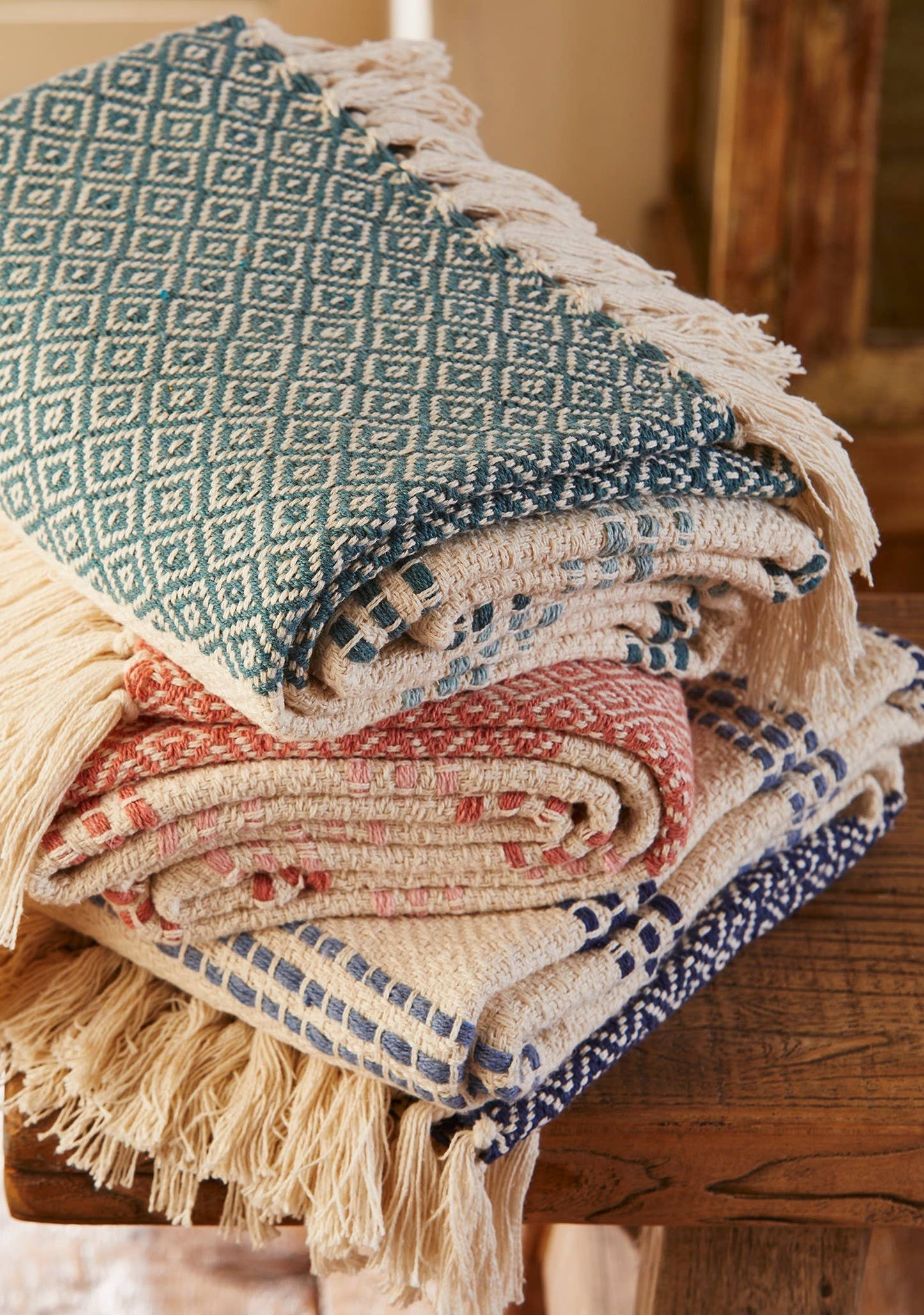 Taara Recycled Cotton Throw green