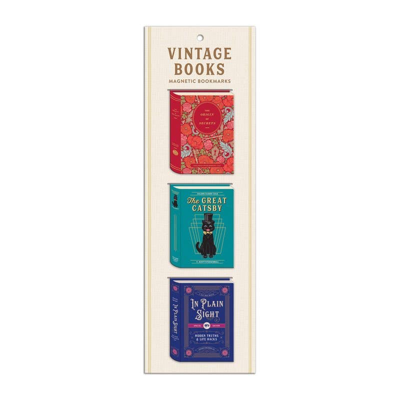 Vintage Books Shaped Magnetic Bookmarks (Bookmark)