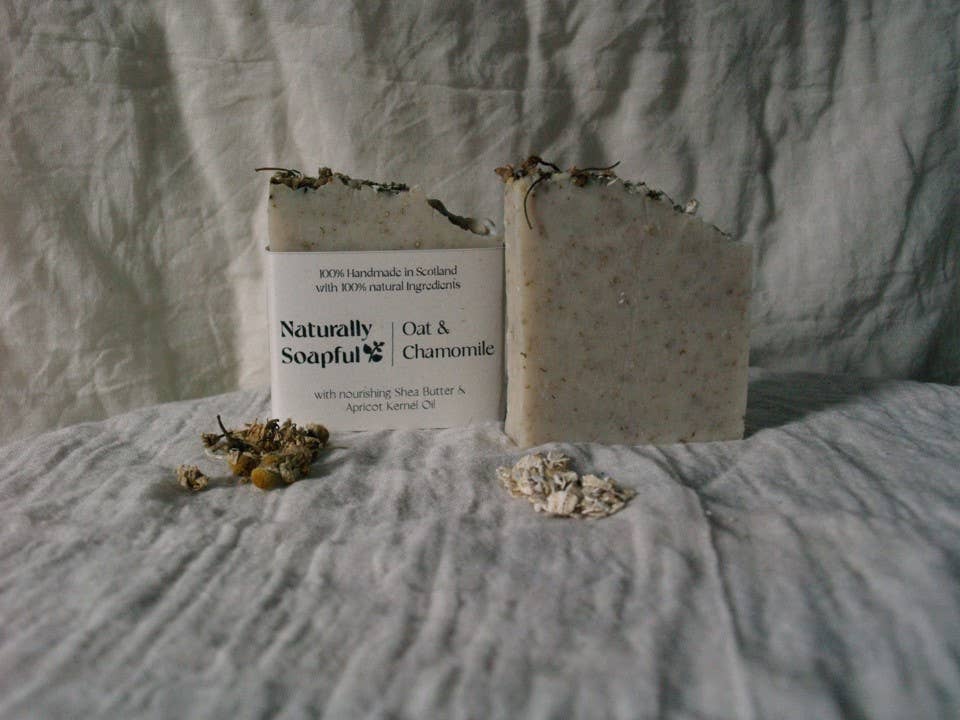 Oat & Chamomile Soap Bar, Handmade Soap, Apothecary Soap