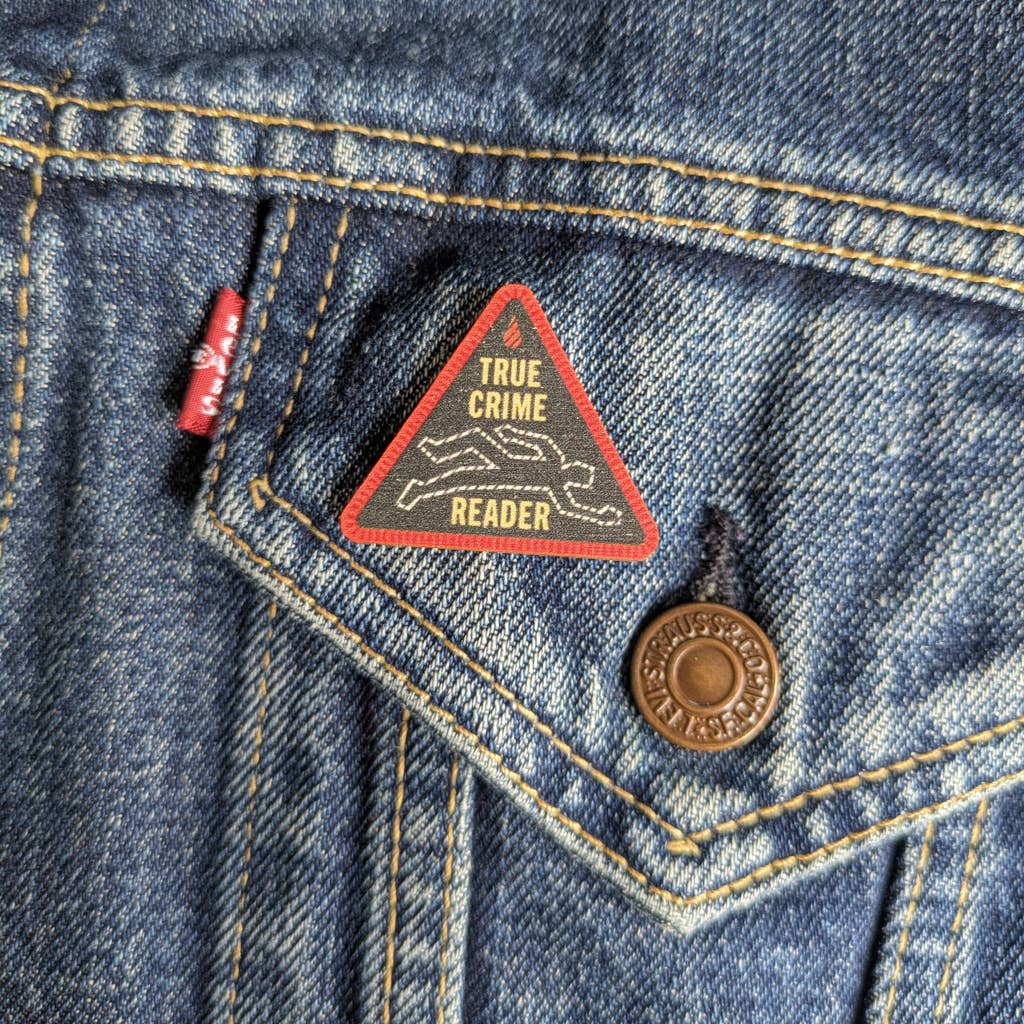 True Crime Reader – Wooden Merit Pin