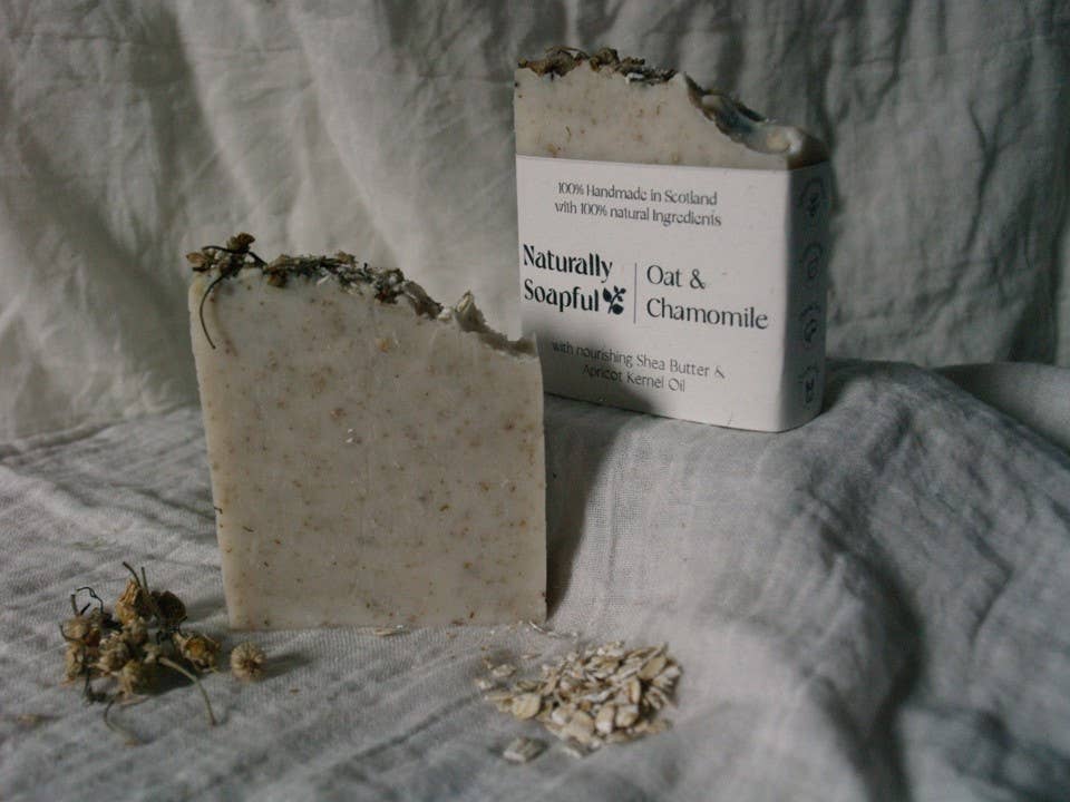 Oat & Chamomile Soap Bar, Handmade Soap, Apothecary Soap