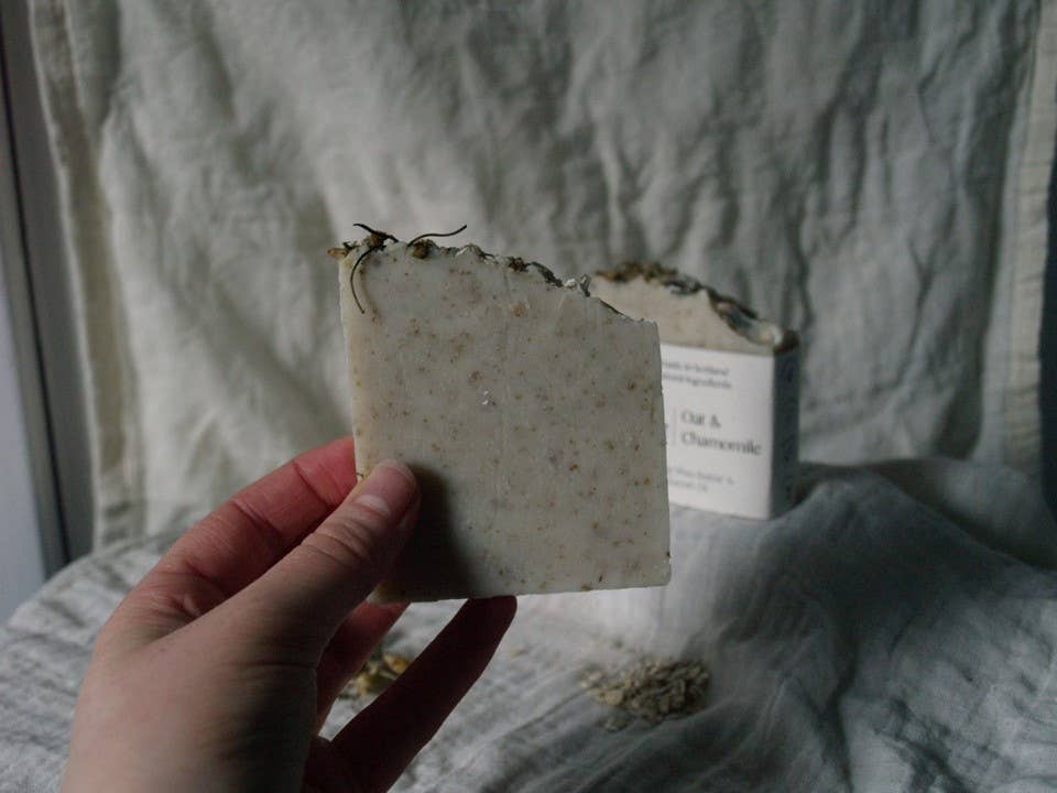 Oat & Chamomile Soap Bar, Handmade Soap, Apothecary Soap