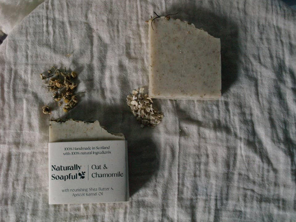 Oat & Chamomile Soap Bar, Handmade Soap, Apothecary Soap
