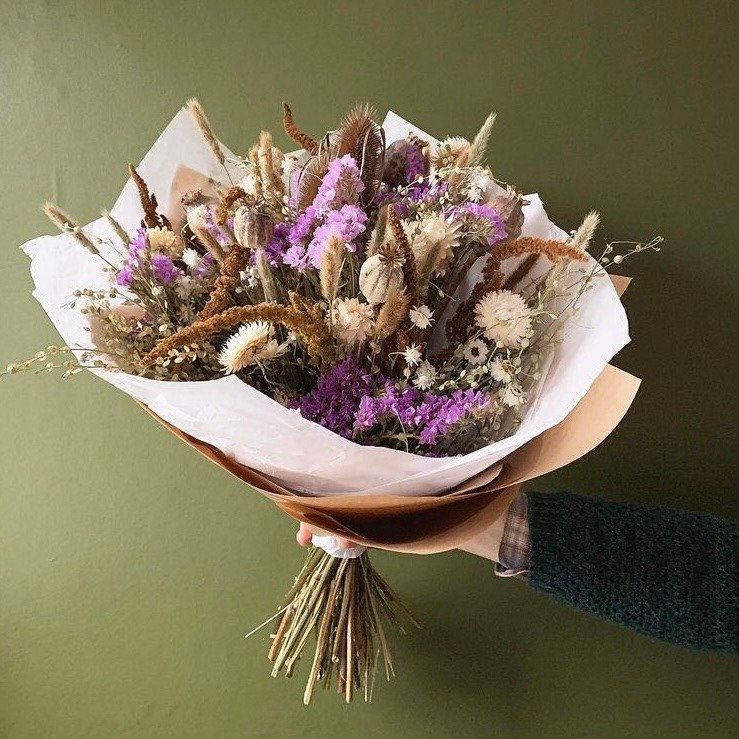 Large Bouquet of Dried Flowers