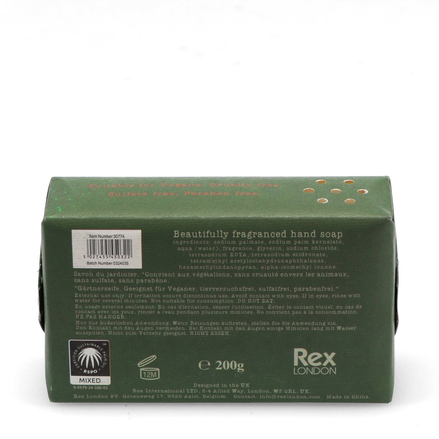 Gardener's soap bar 200g - Rustic fields