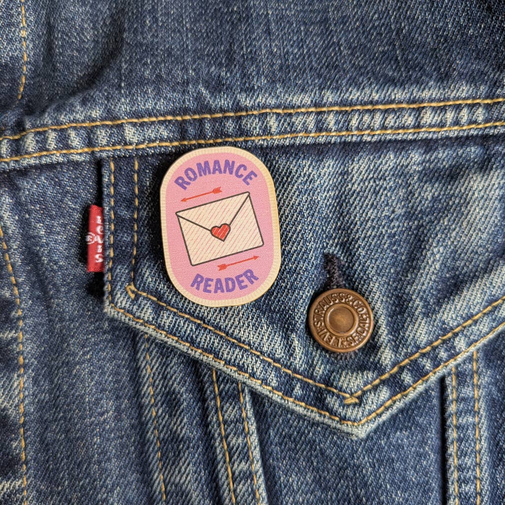 Romance Reader – Wooden Merit Pin