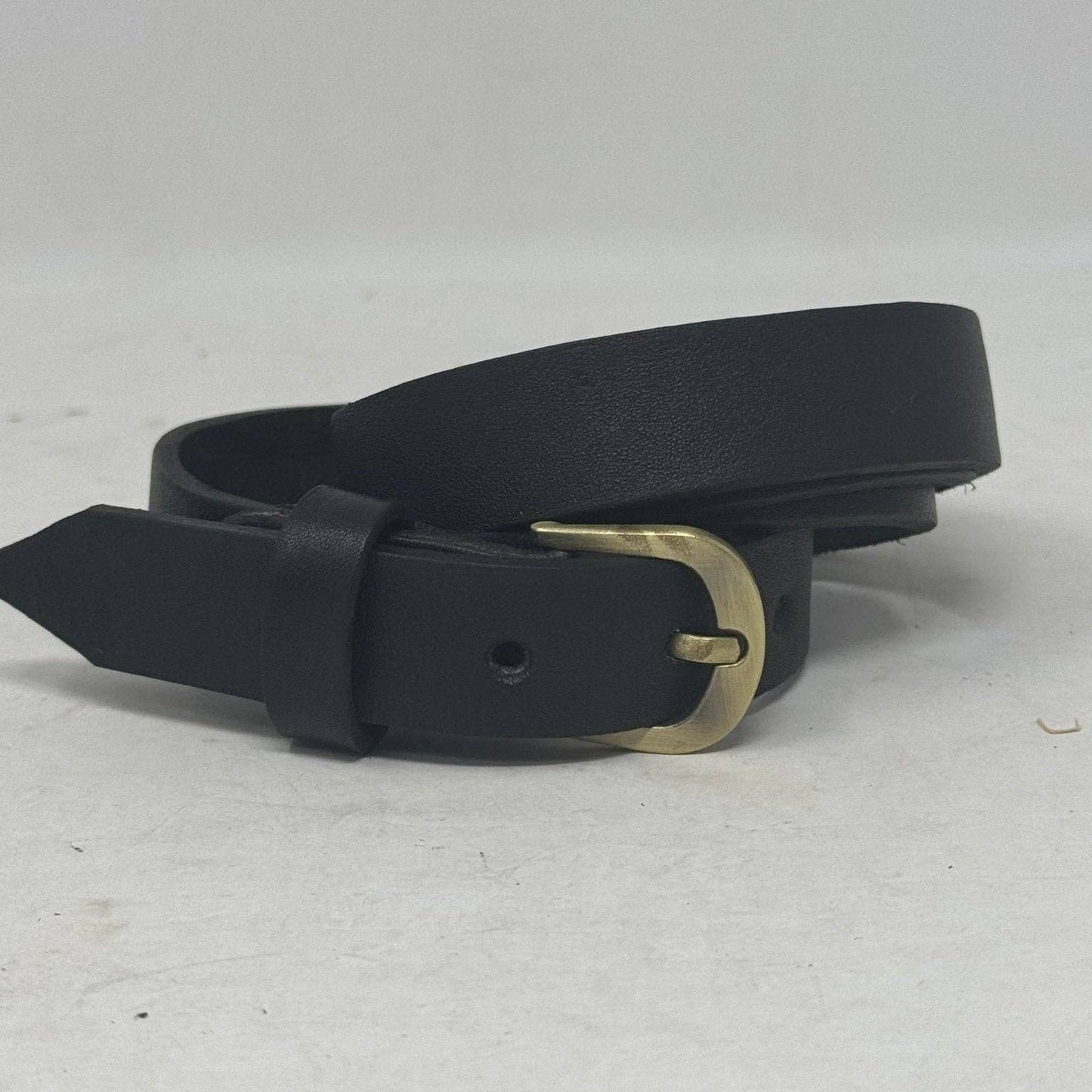 Handmade Skinny Leather Belt – Ethically Crafted (2 cm Width)