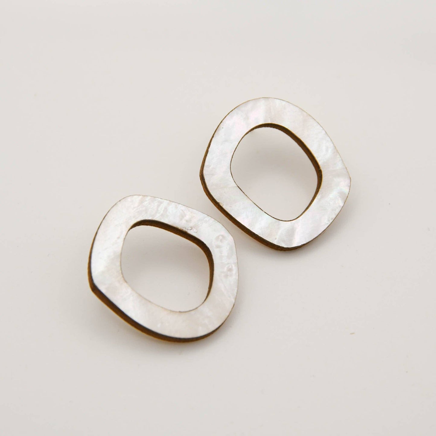Rounded Form Stud Earrings - Large