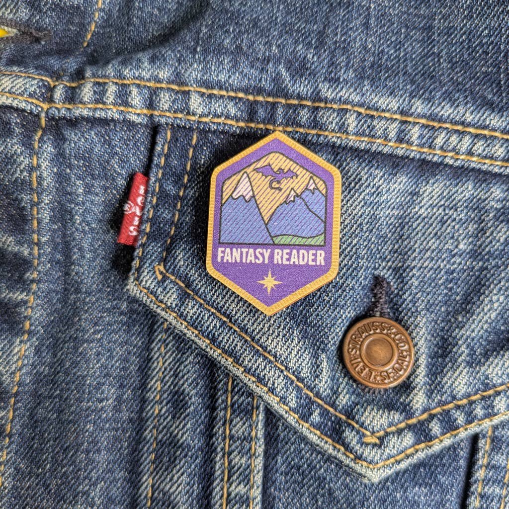 Fantasy Reader – Wooden Merit Pin