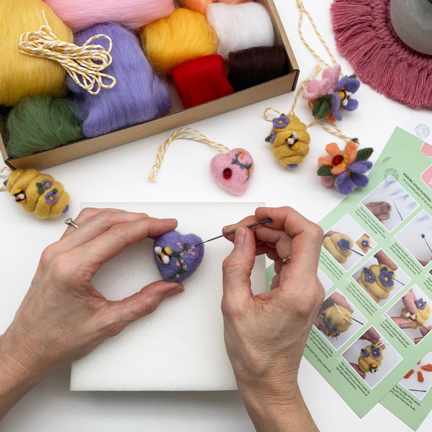 Needle Felting Kit - Springtime. A Pretty Craft for Easter