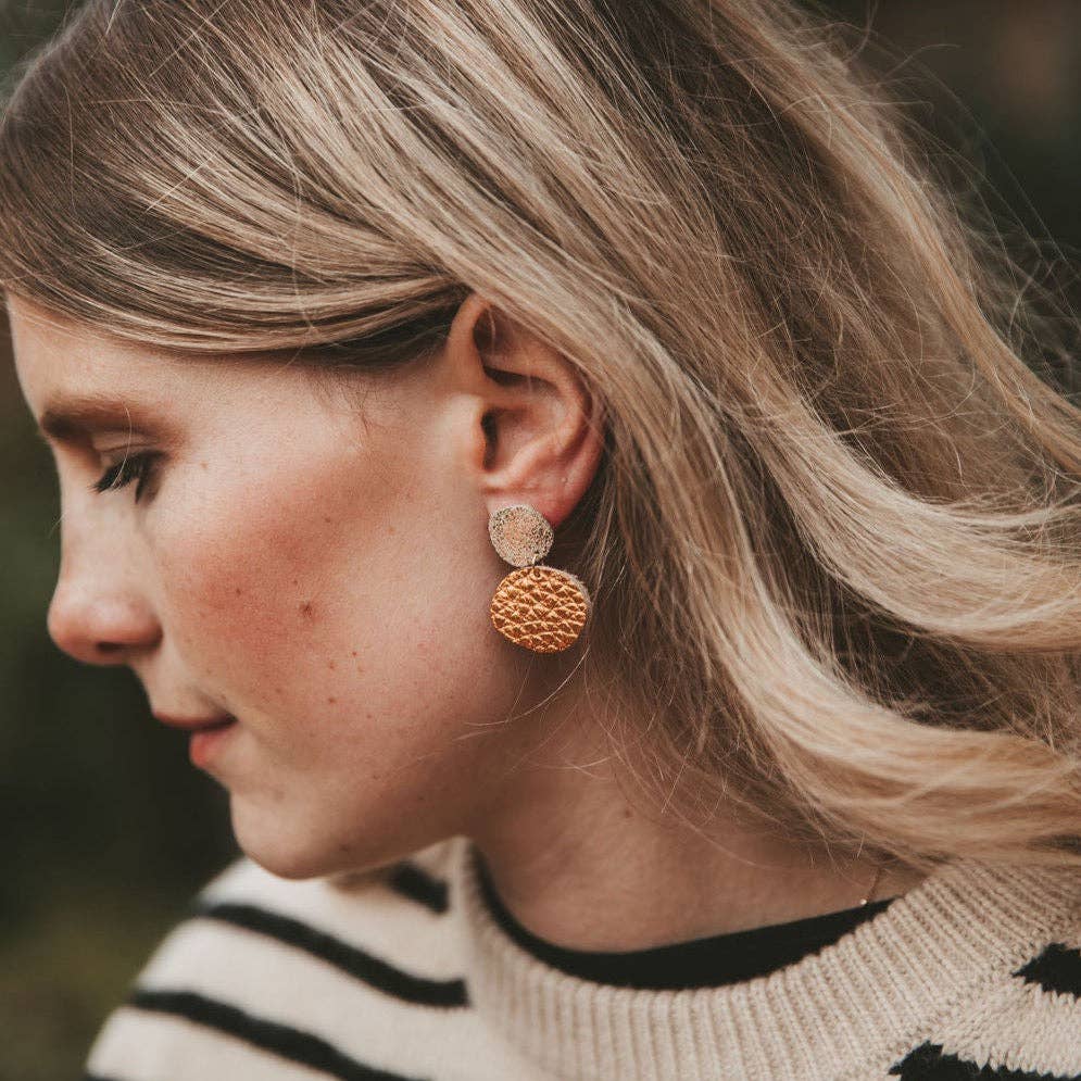 Festive Leather Earrings