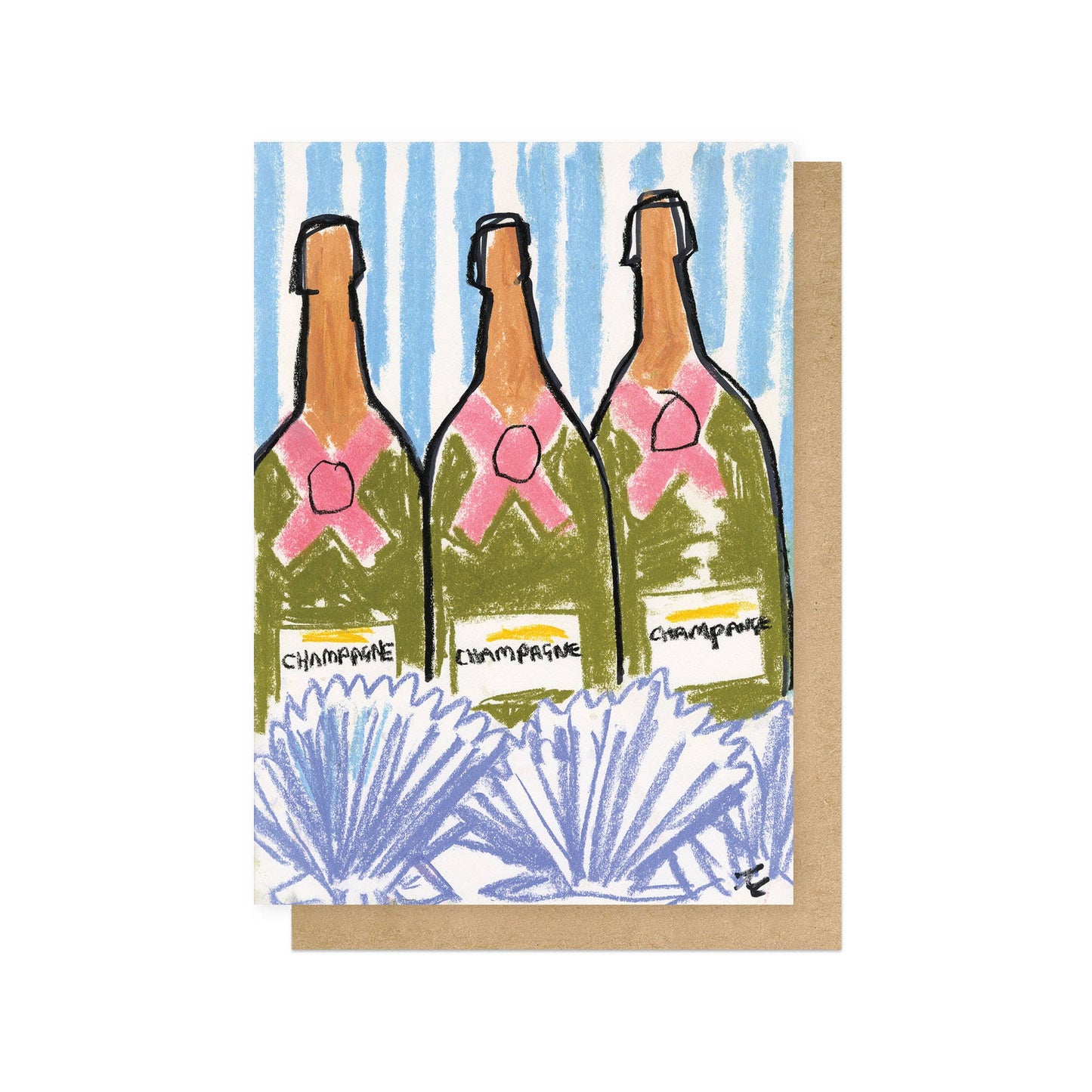 Bottles Greetings Card