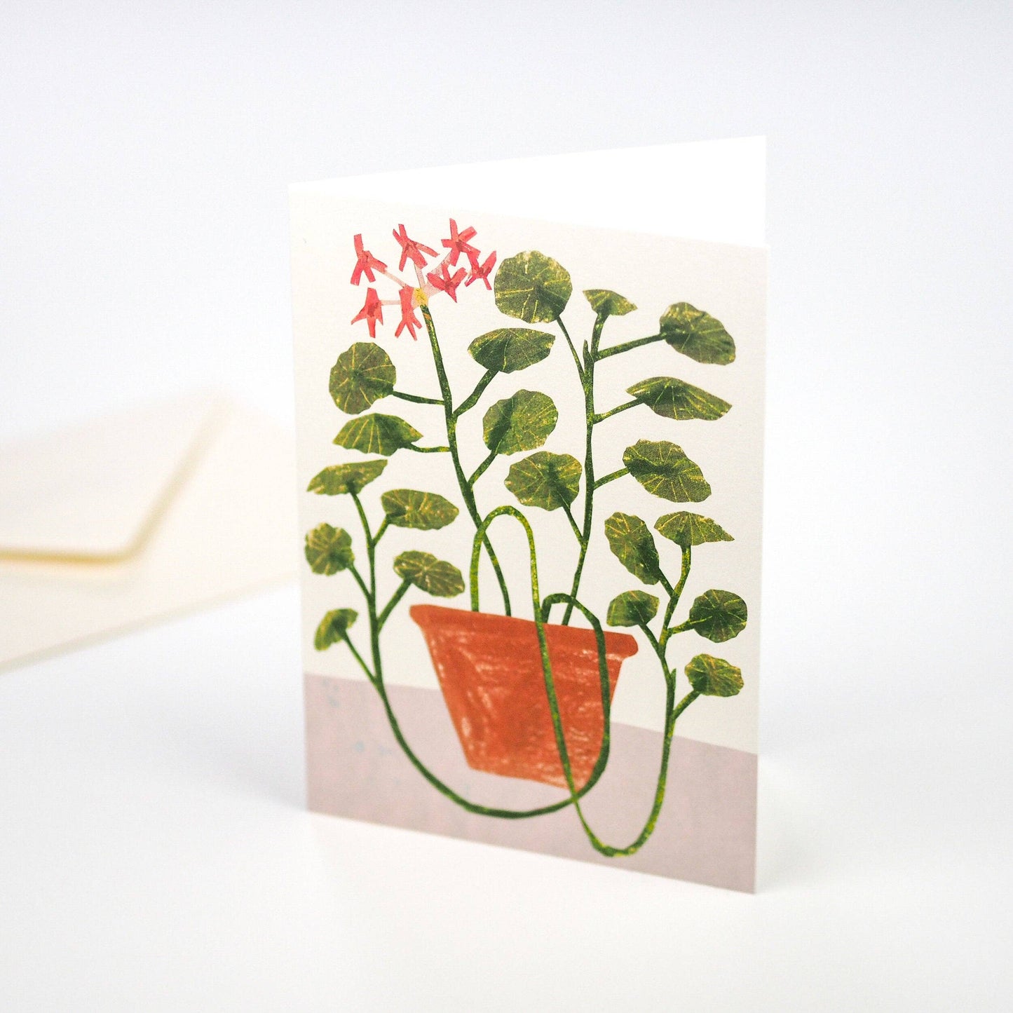 Red Geranium Card