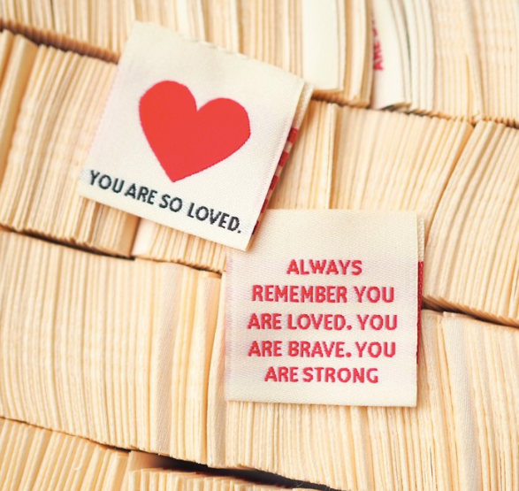 You are loved sew in tags