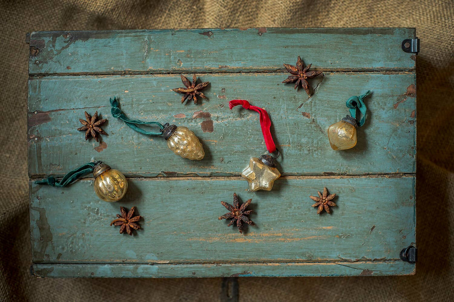 Mini Opalescent Gold Pumpkin Bauble