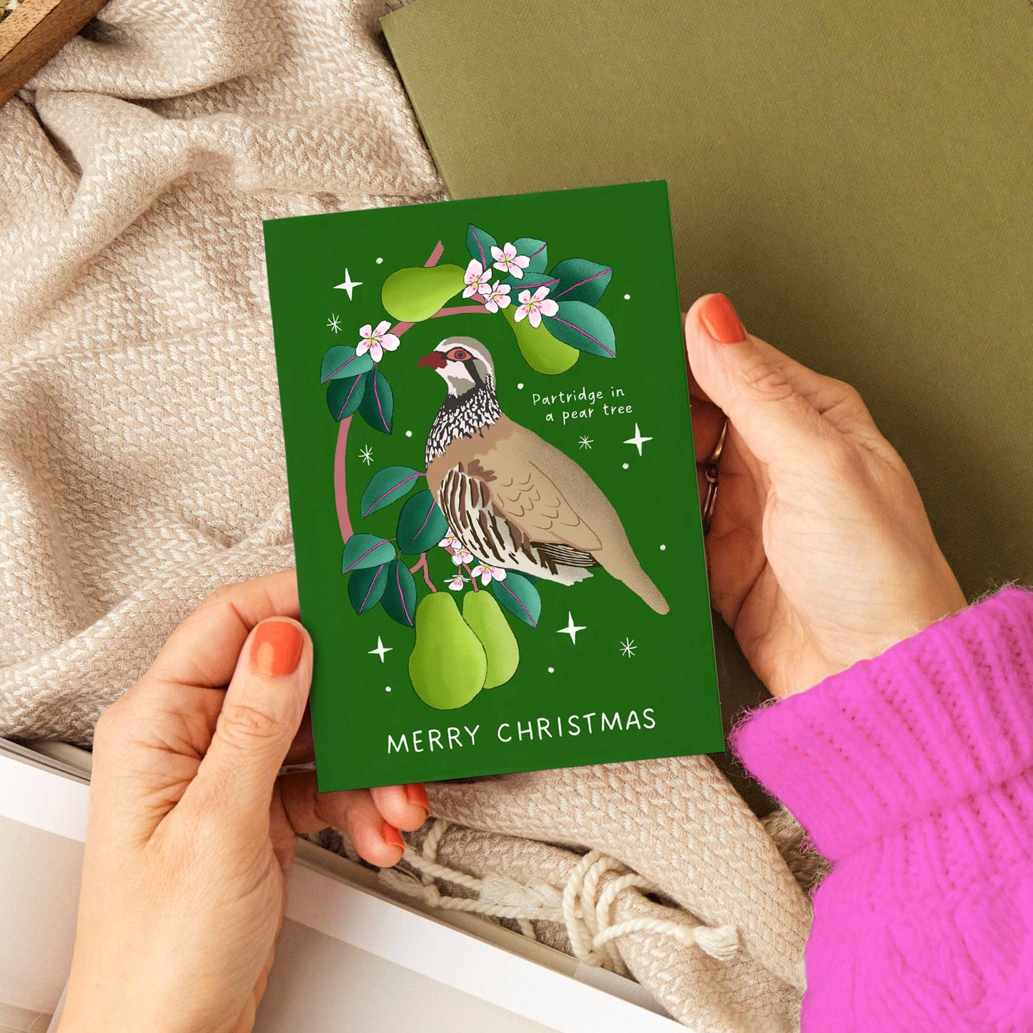 Partridge in Pear Tree Christmas Card