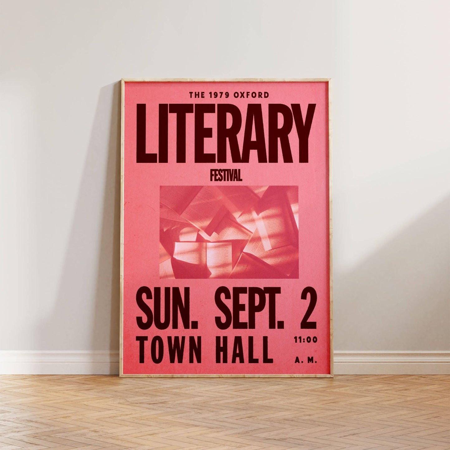 Affiche du Festival littéraire d'Oxford par Lune