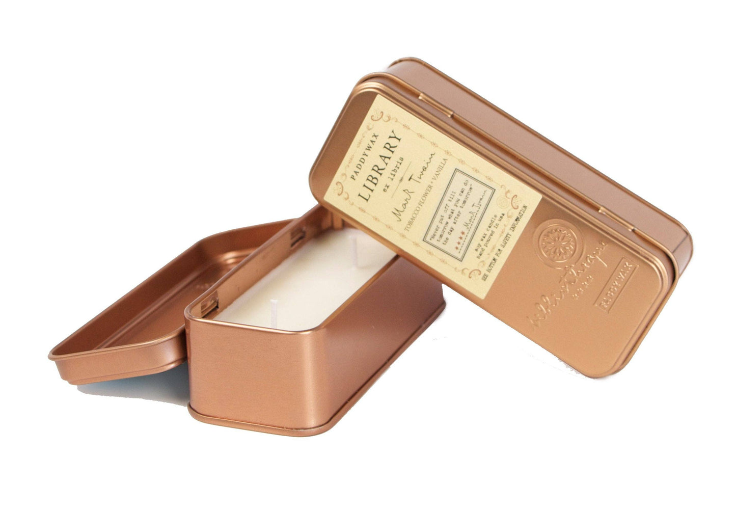 Paddywax Library Two Wick Travel Tin - Mark Twain