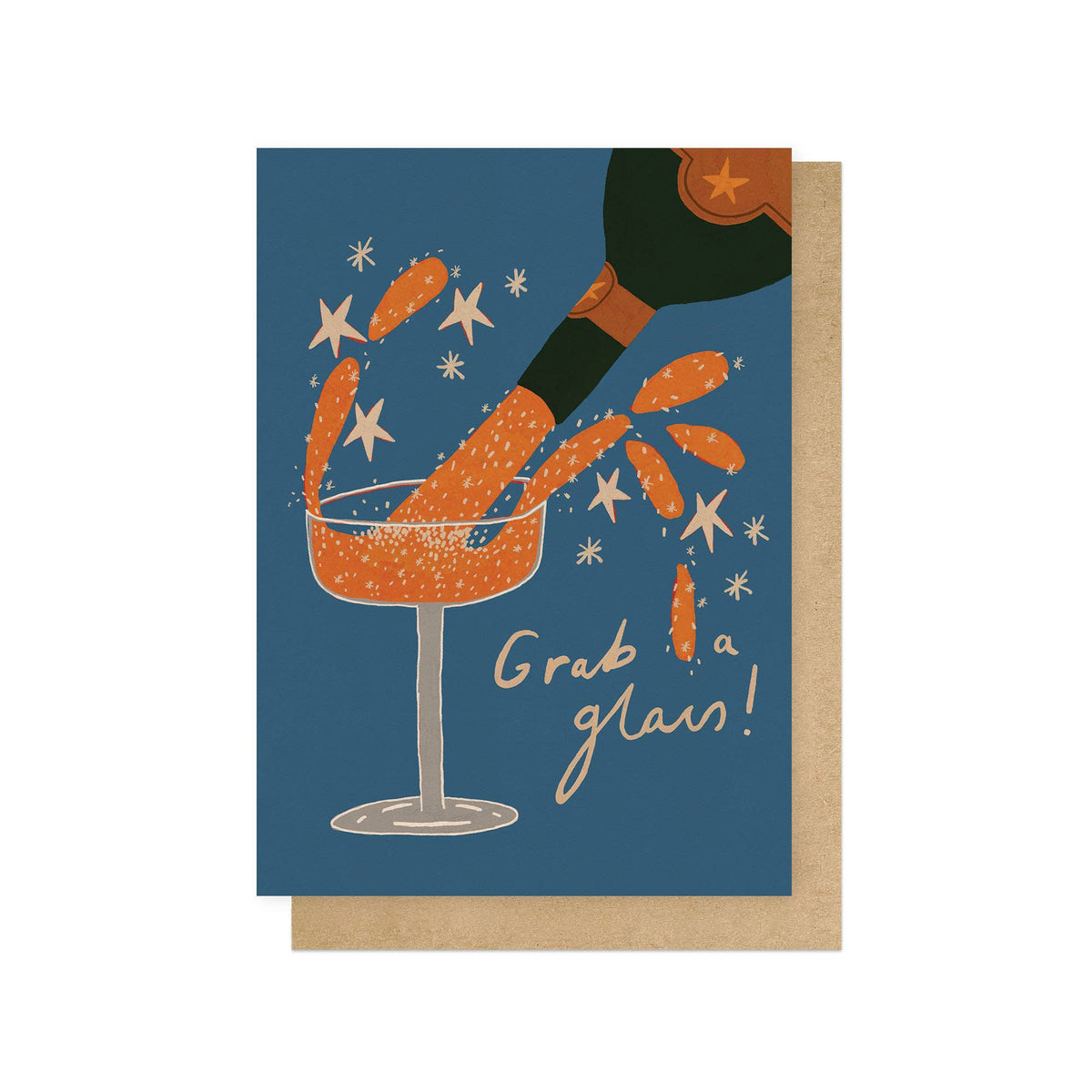 Grab A Glass Greetings Card Pack of 6