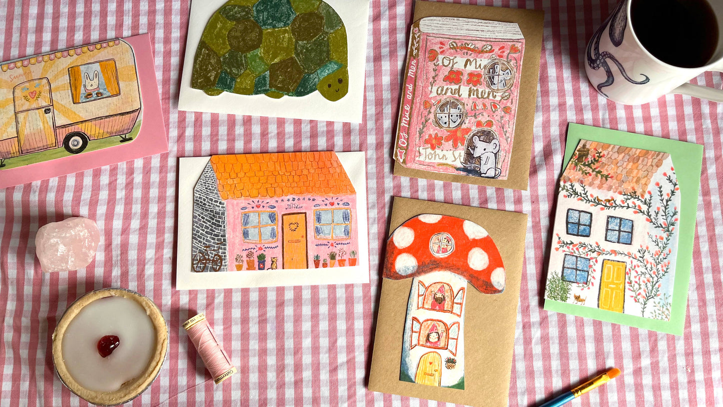 Mouse Book Dream Home Card