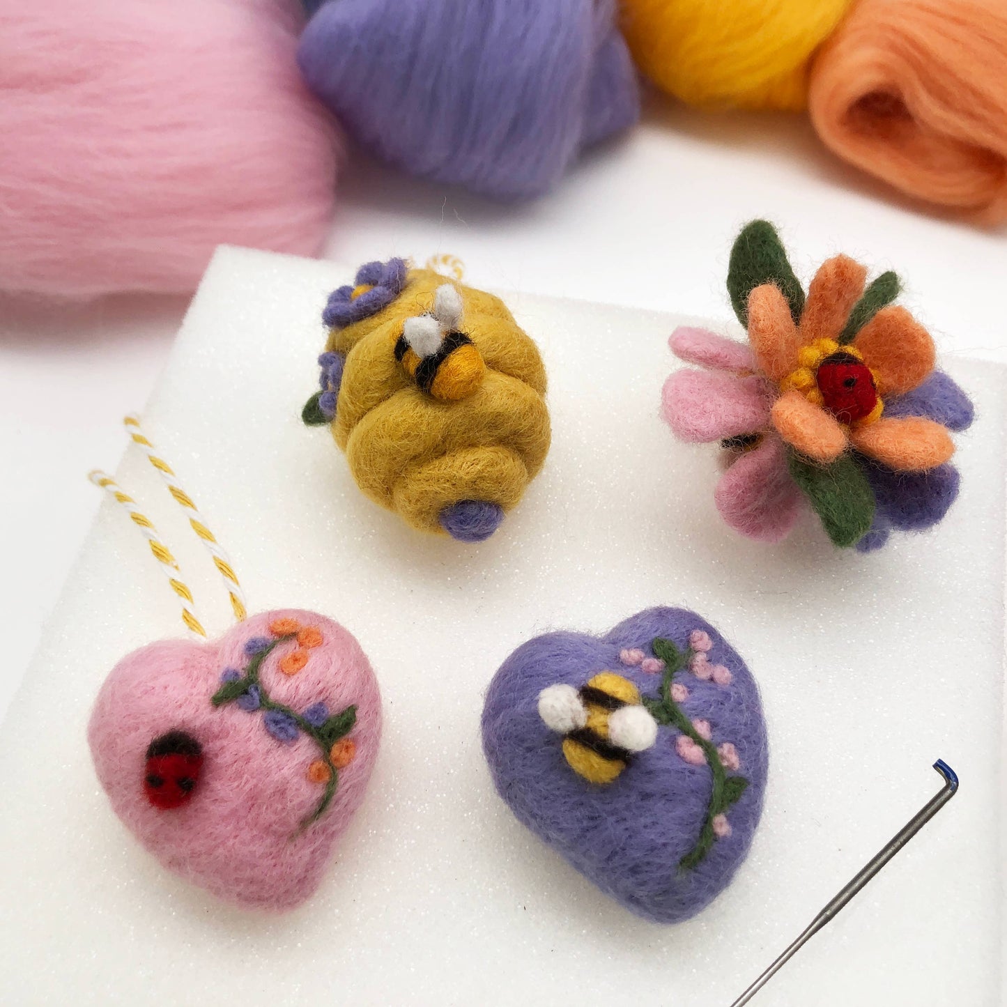 Needle Felting Kit - Springtime. A Pretty Craft for Easter