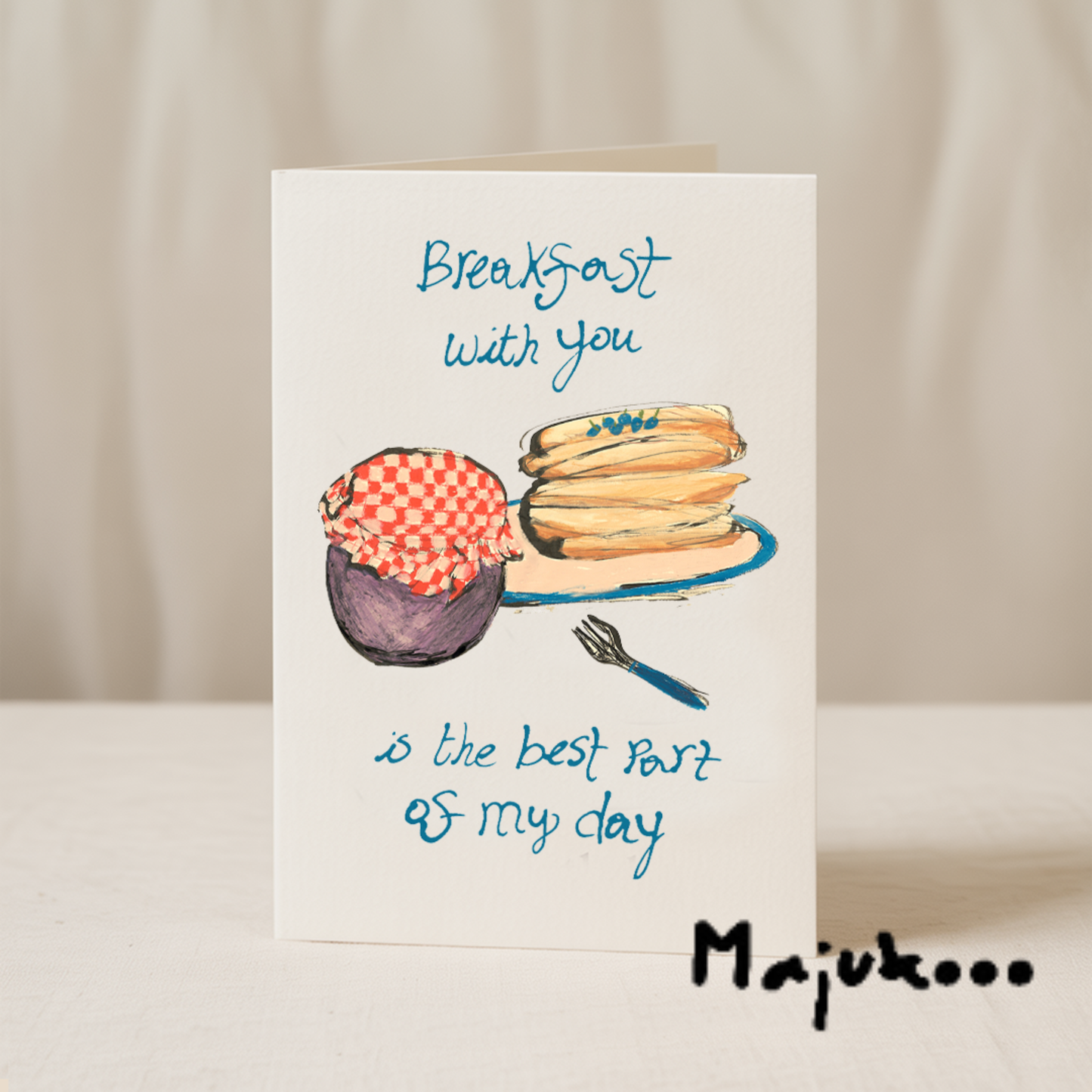 Breakfast with you 5x7/A6 card Collab X MK