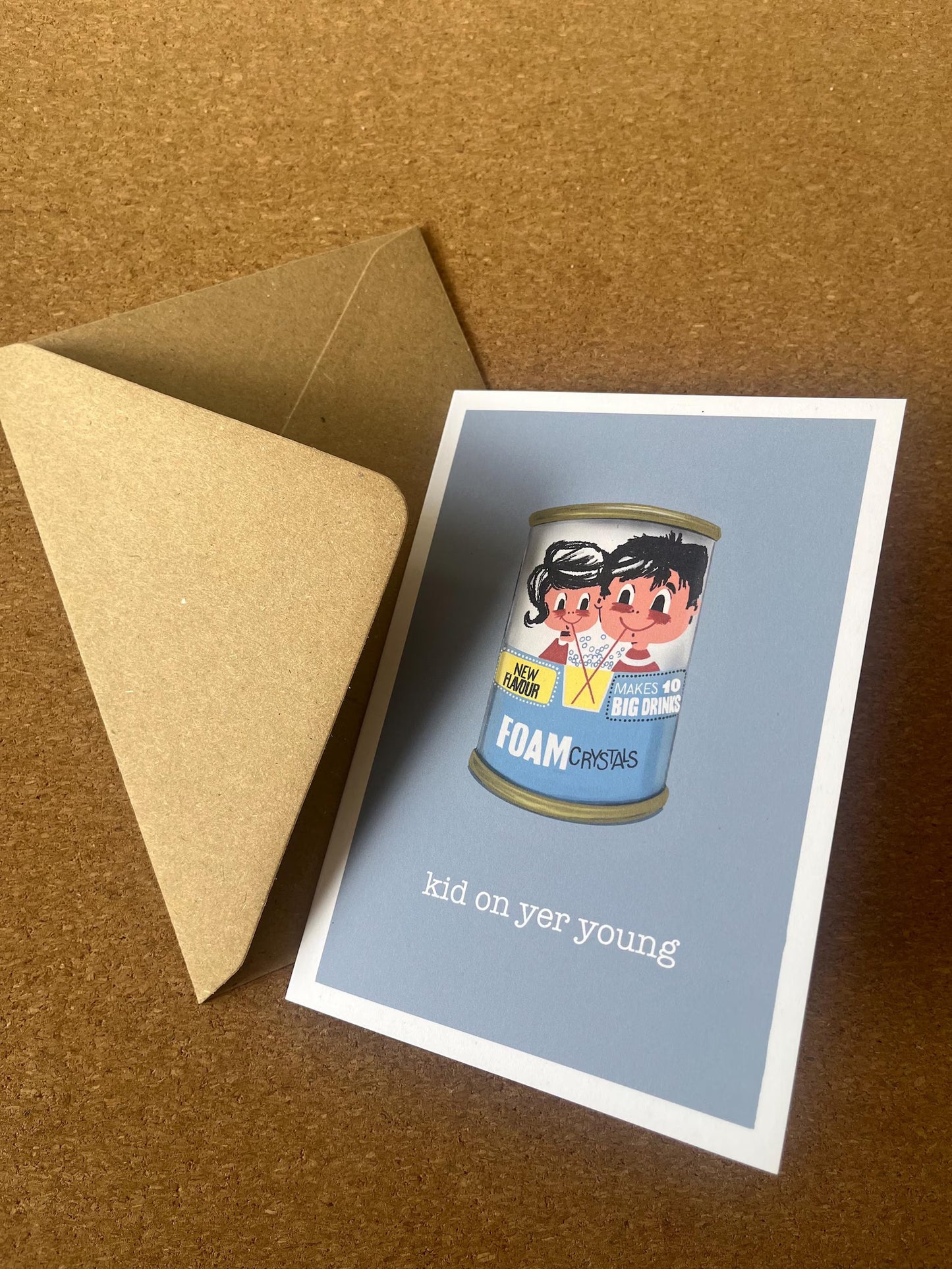Nostalgic Greetings Card - Foam Drink