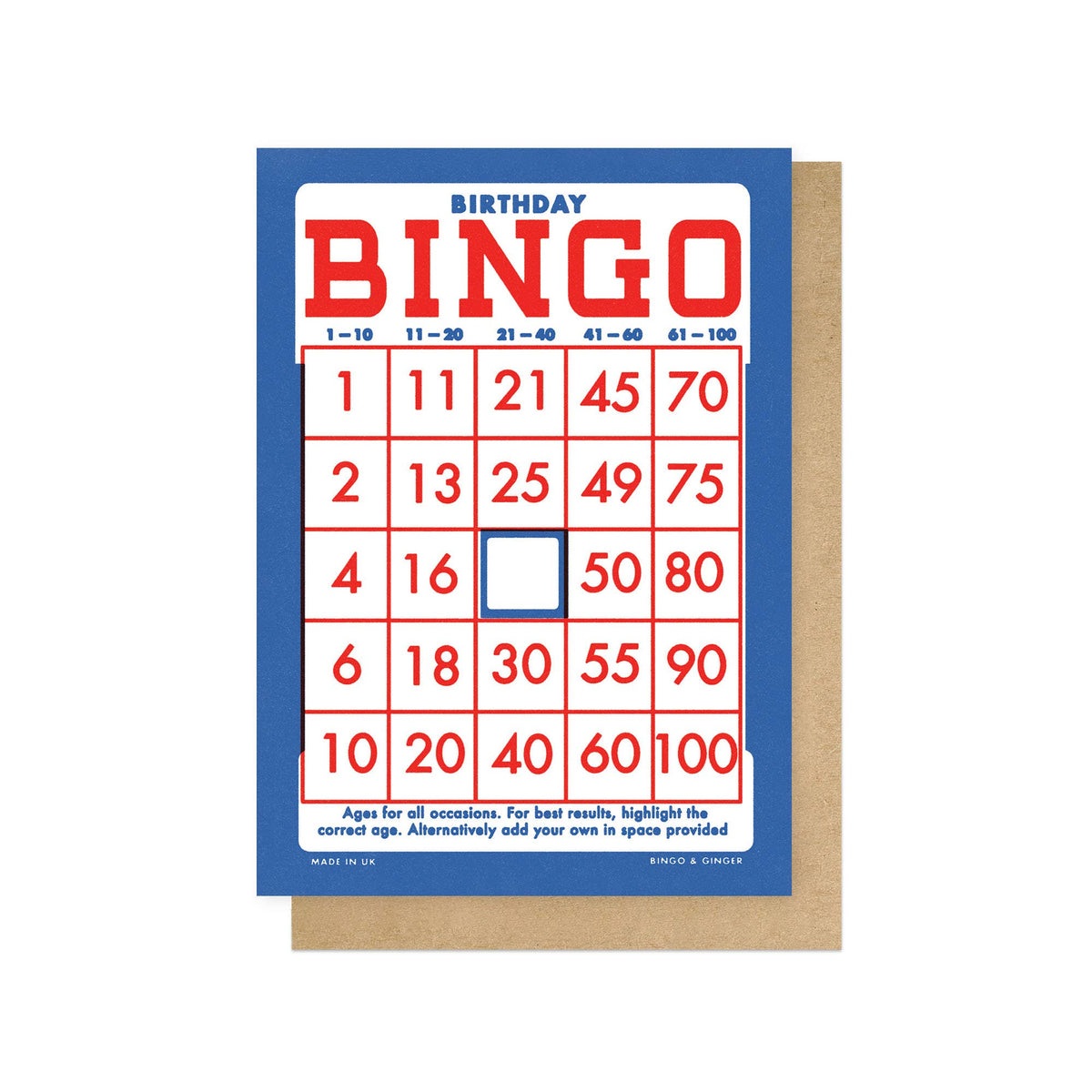 Birthday Bingo Greetings Card Pack of 6