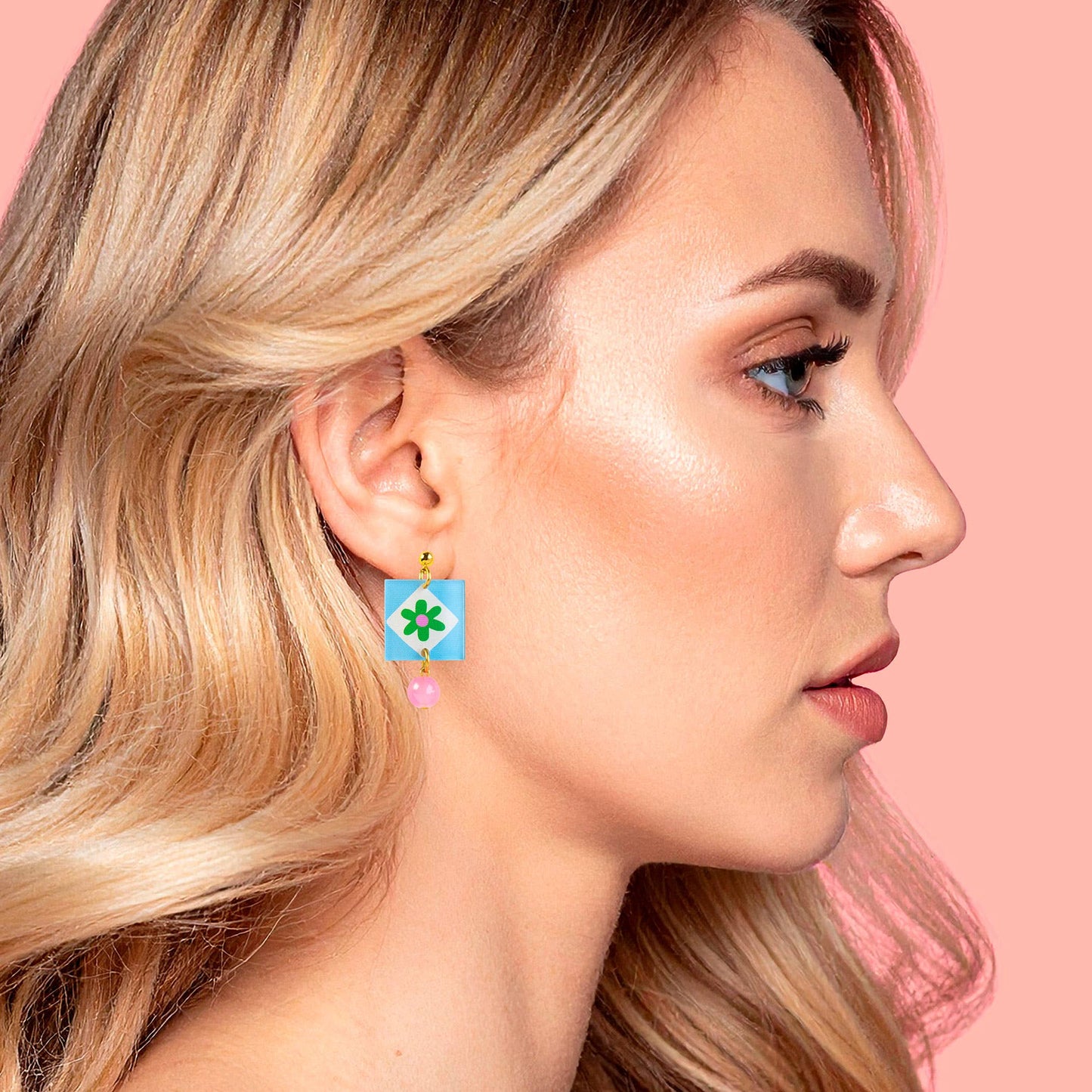 Dangle Earrings | Blue Flower | Jewellery Gift For Her