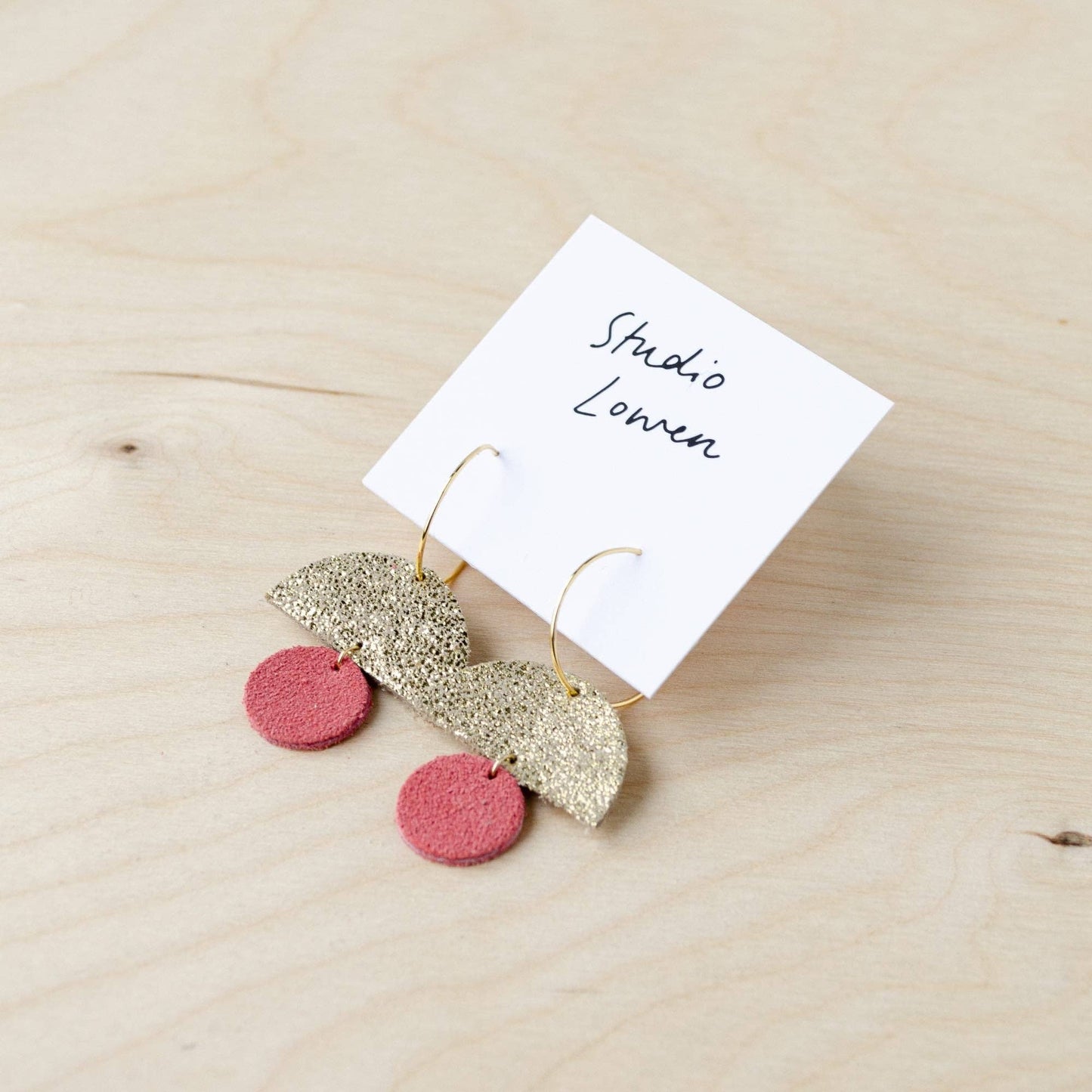 Sunrise Hoop Earrings Suede