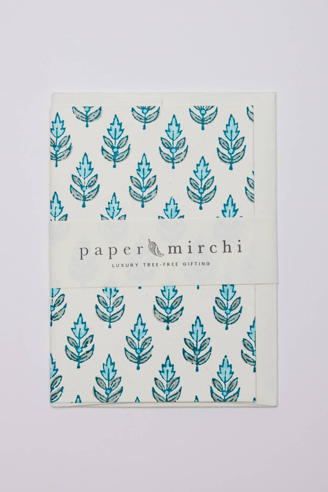 Hand Block Printed Greeting Card - Buti Turquoise