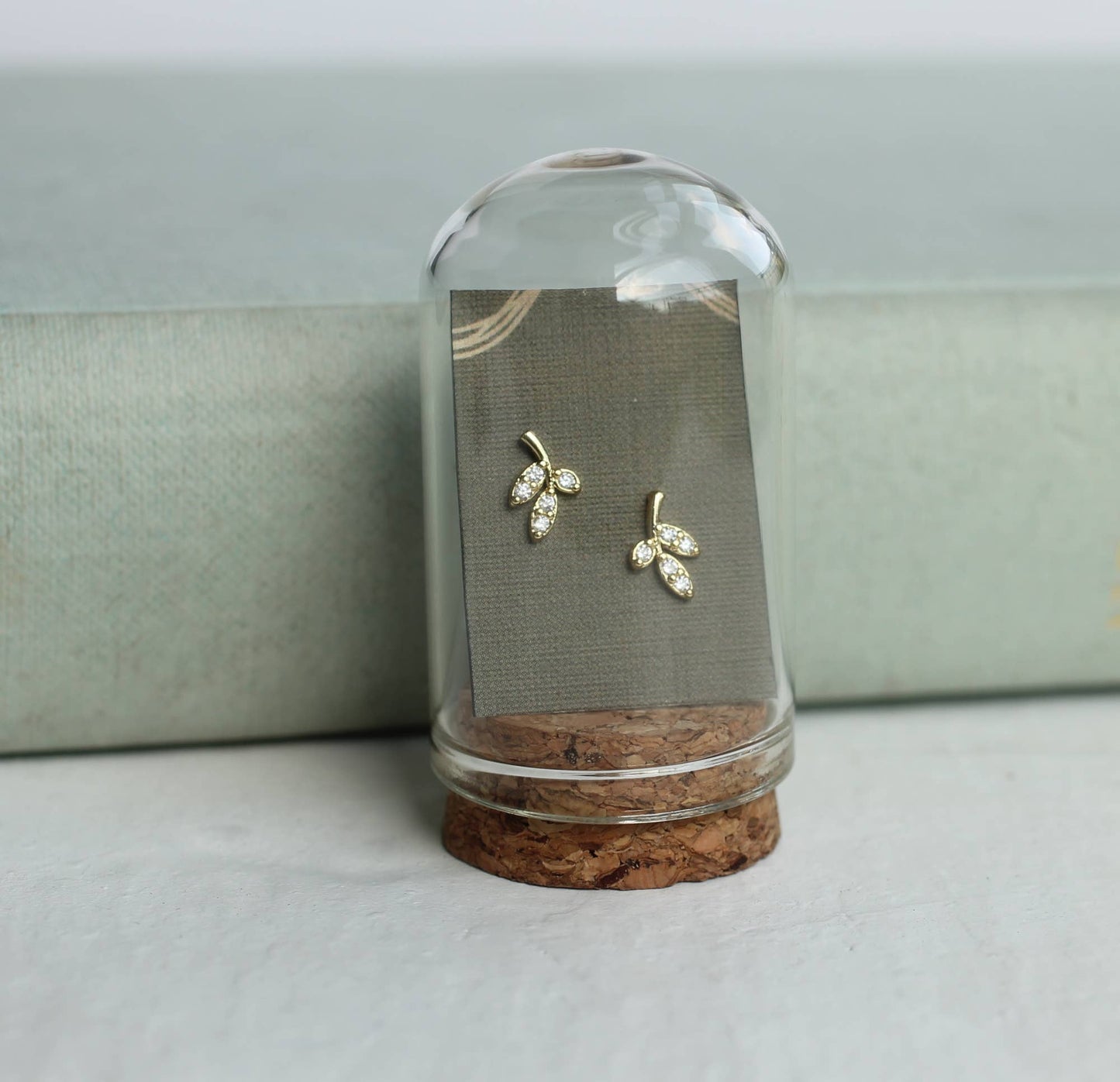 Leaf Petal Sterling Silver Stud Earrings