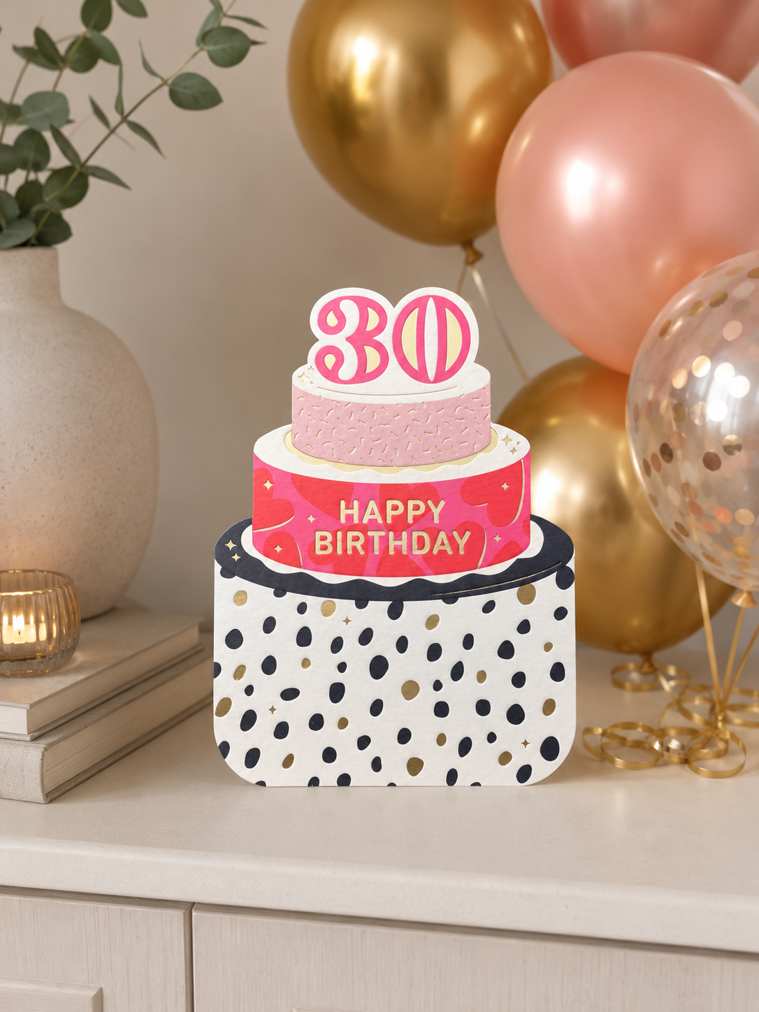 Age 30 Die Cut Cake Card