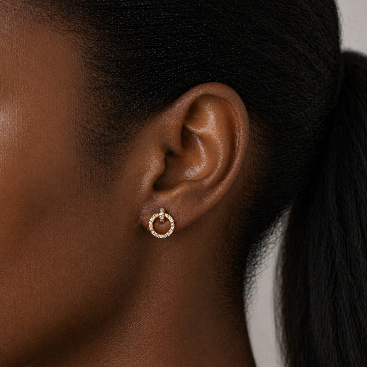Hardware Statement Stud Earrings