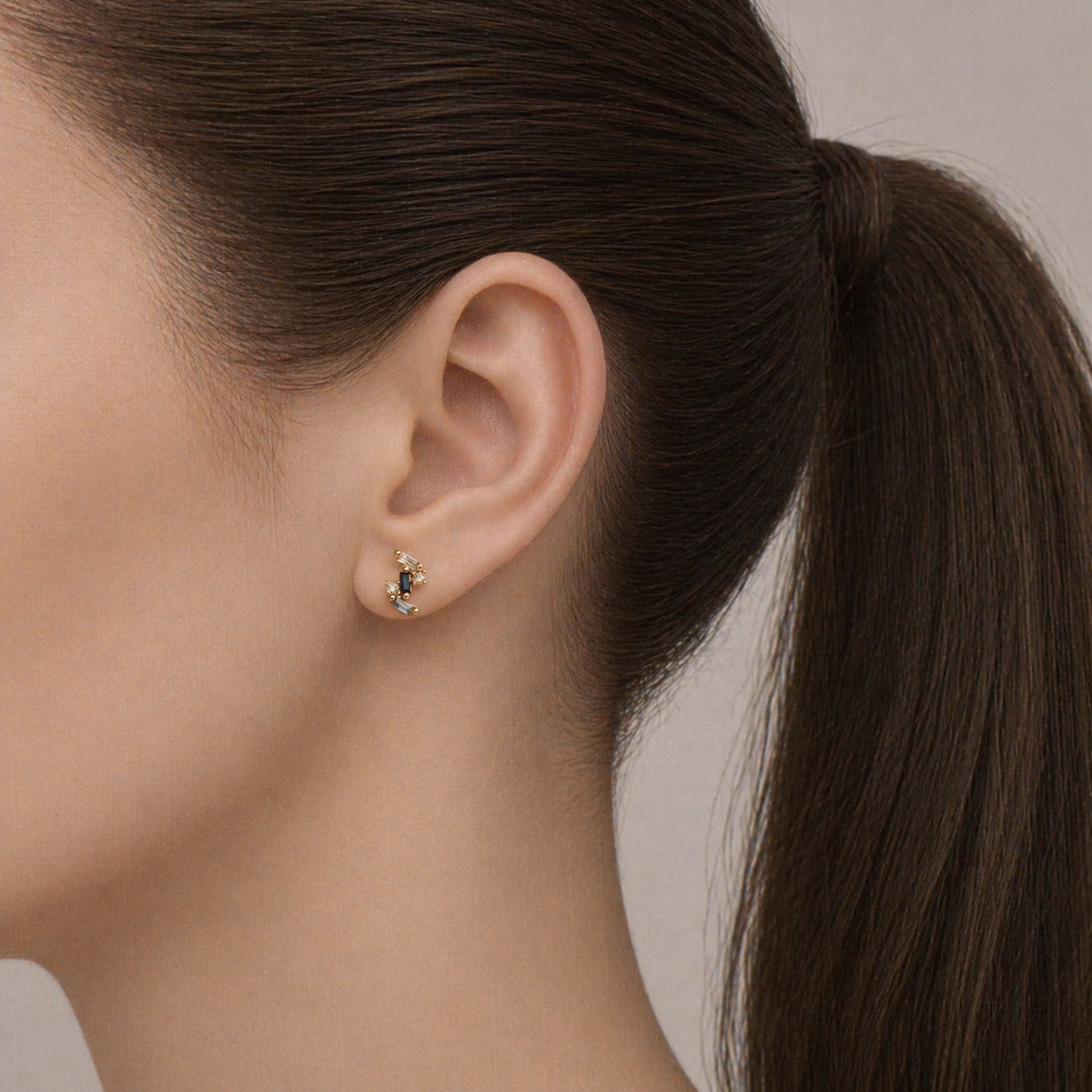 Sapphire Blue Stud Earrings