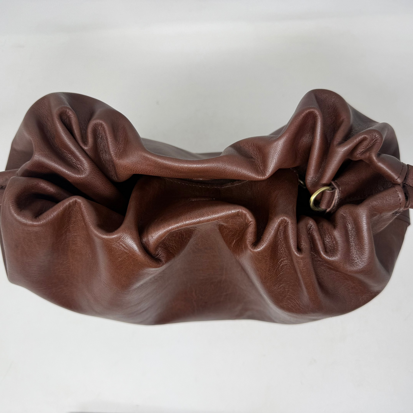 Handmade Leather Slouch Bag – Dark Brown