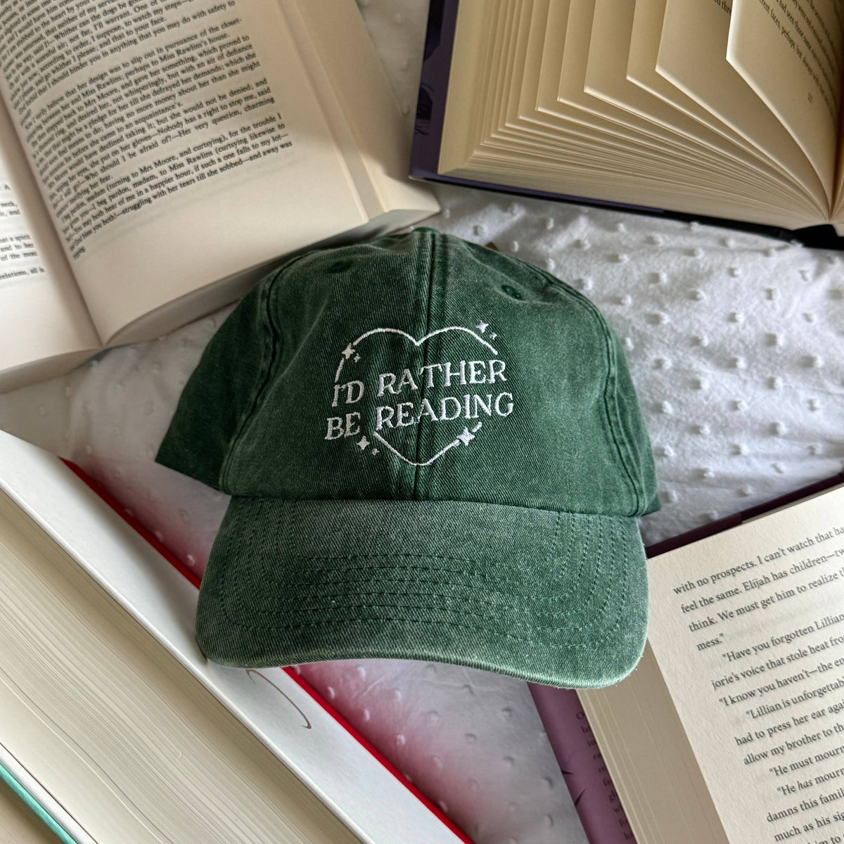 I'd Rather be Reading Embroidered Cap