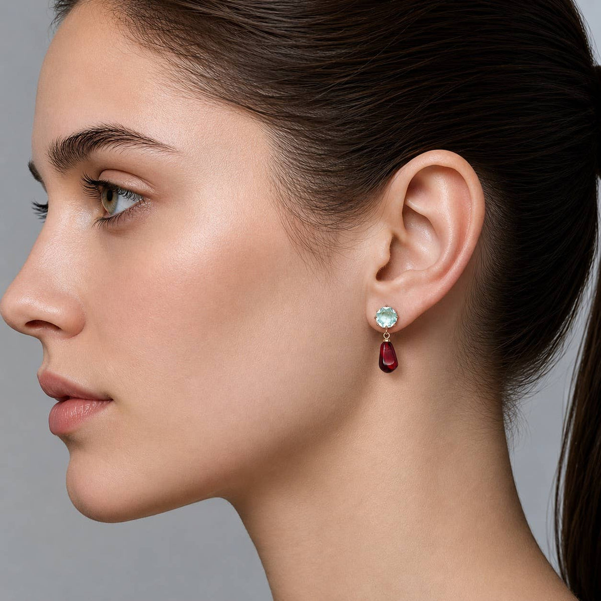 Pomegranate Drop Earrings