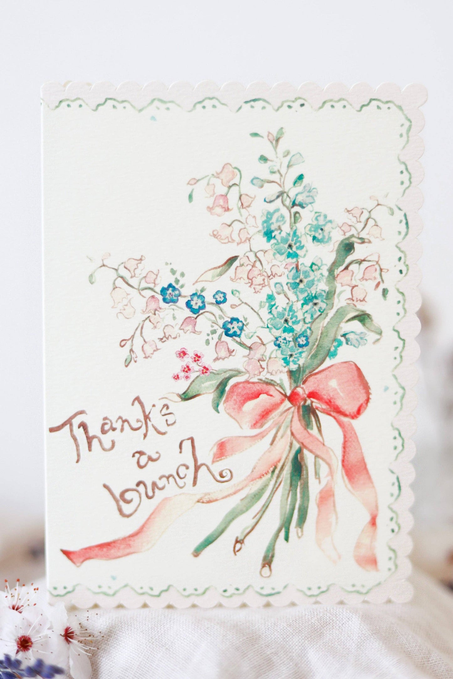 Thanks a bunch - scalloped edge card