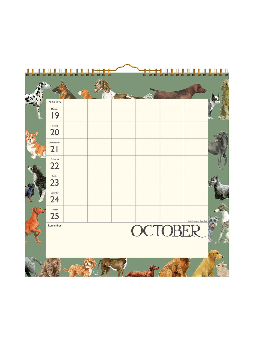 Dates, Dinners & Dog Walks Family Organiser 2026