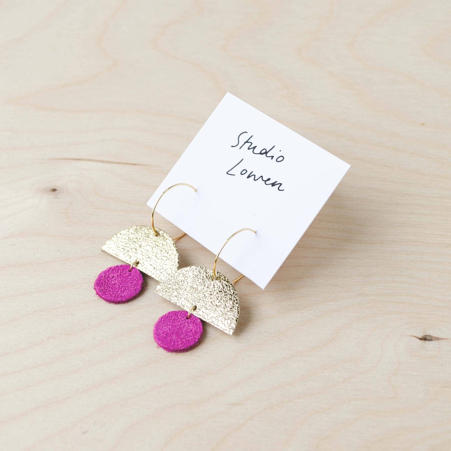 Sunrise Hoop Earrings Suede