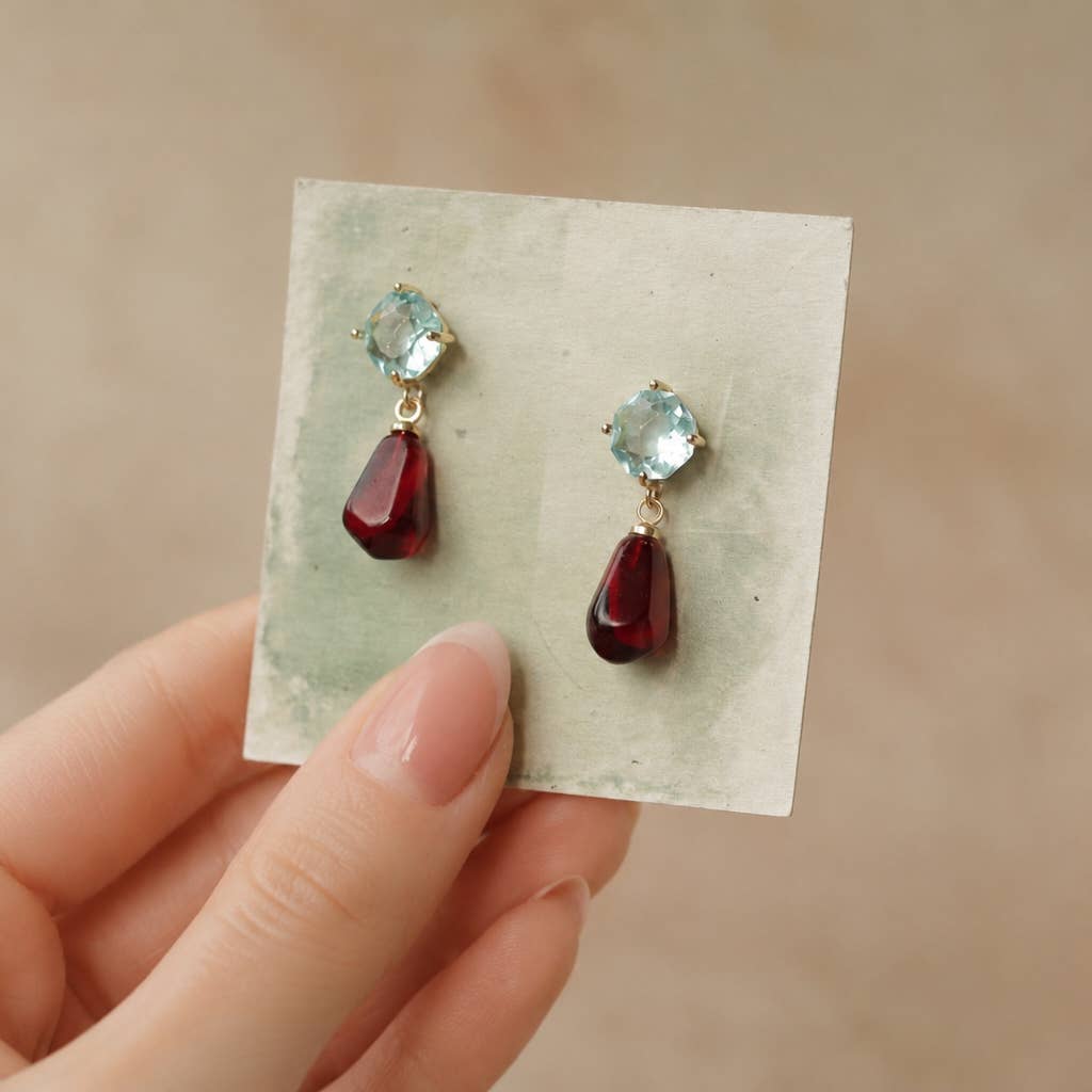 Pomegranate Drop Earrings