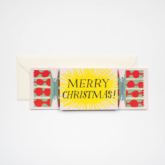 Christmas Cracker Splodge Pull-Out Card