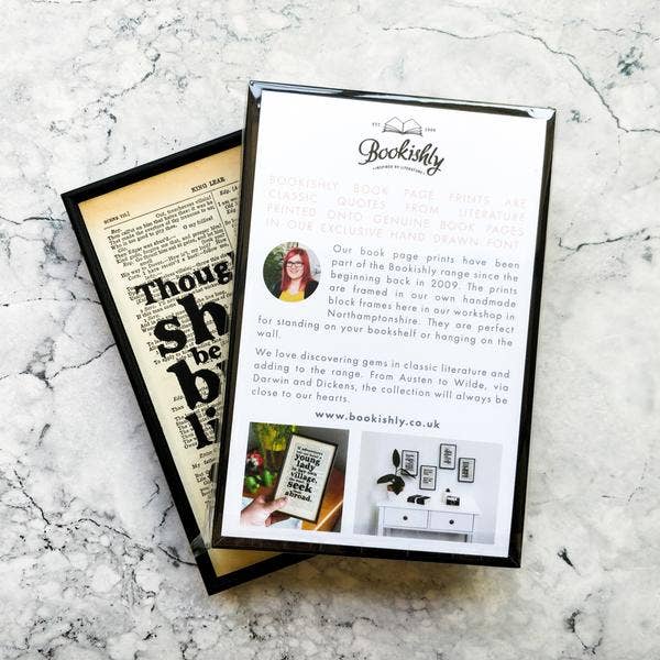 Pride and Prejudice Framed Reading Quote Print